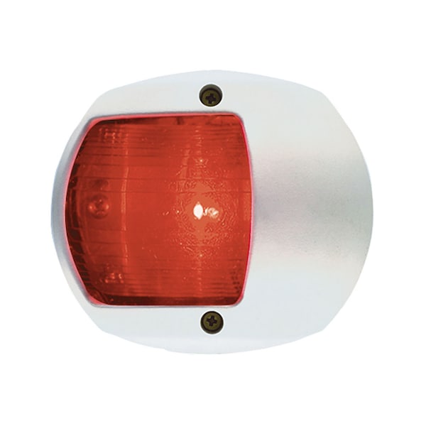 Led Side Light 12V Red W/ White Plastic